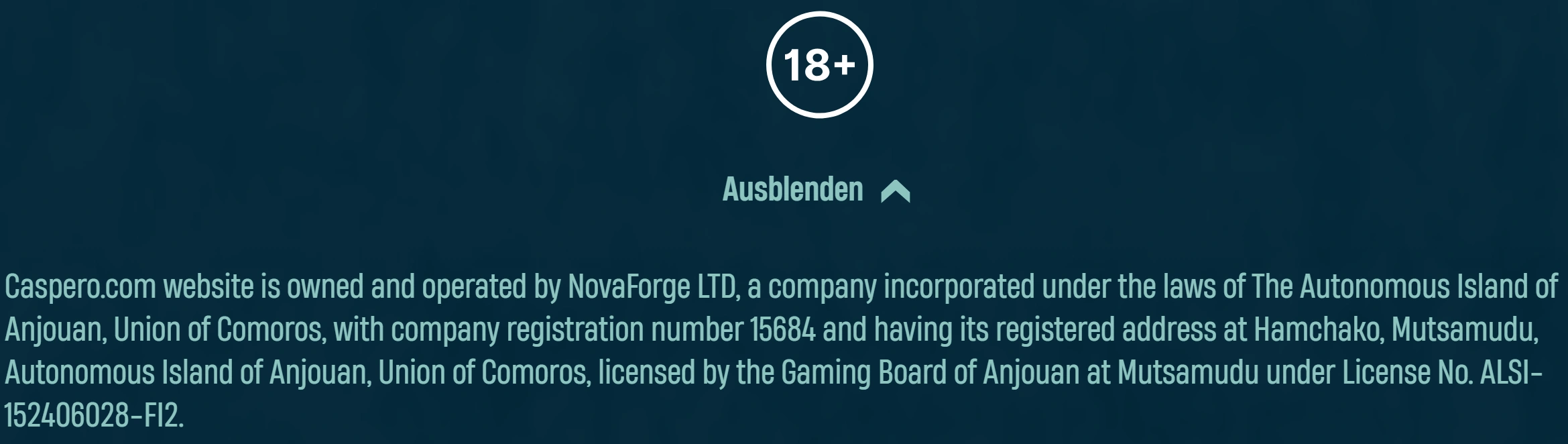 Caspero Sicherheit und Lizenz